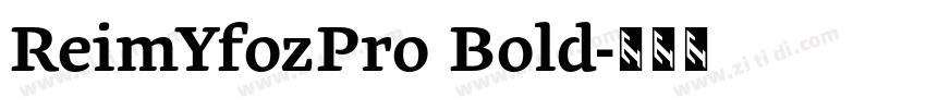 ReimYfozPro Bold字体转换